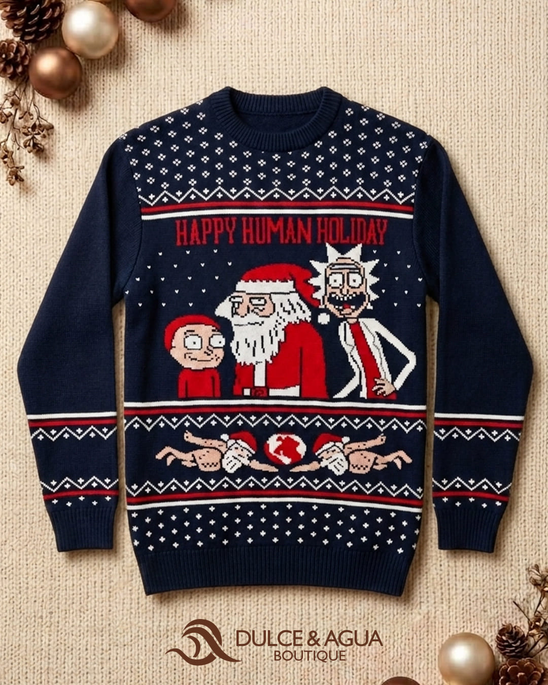 Saco Navideño Rick & Morty — Unisex